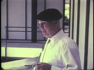 Still from the video showing Leslie S. Wirt, the principle inventor of Dam-Atoll